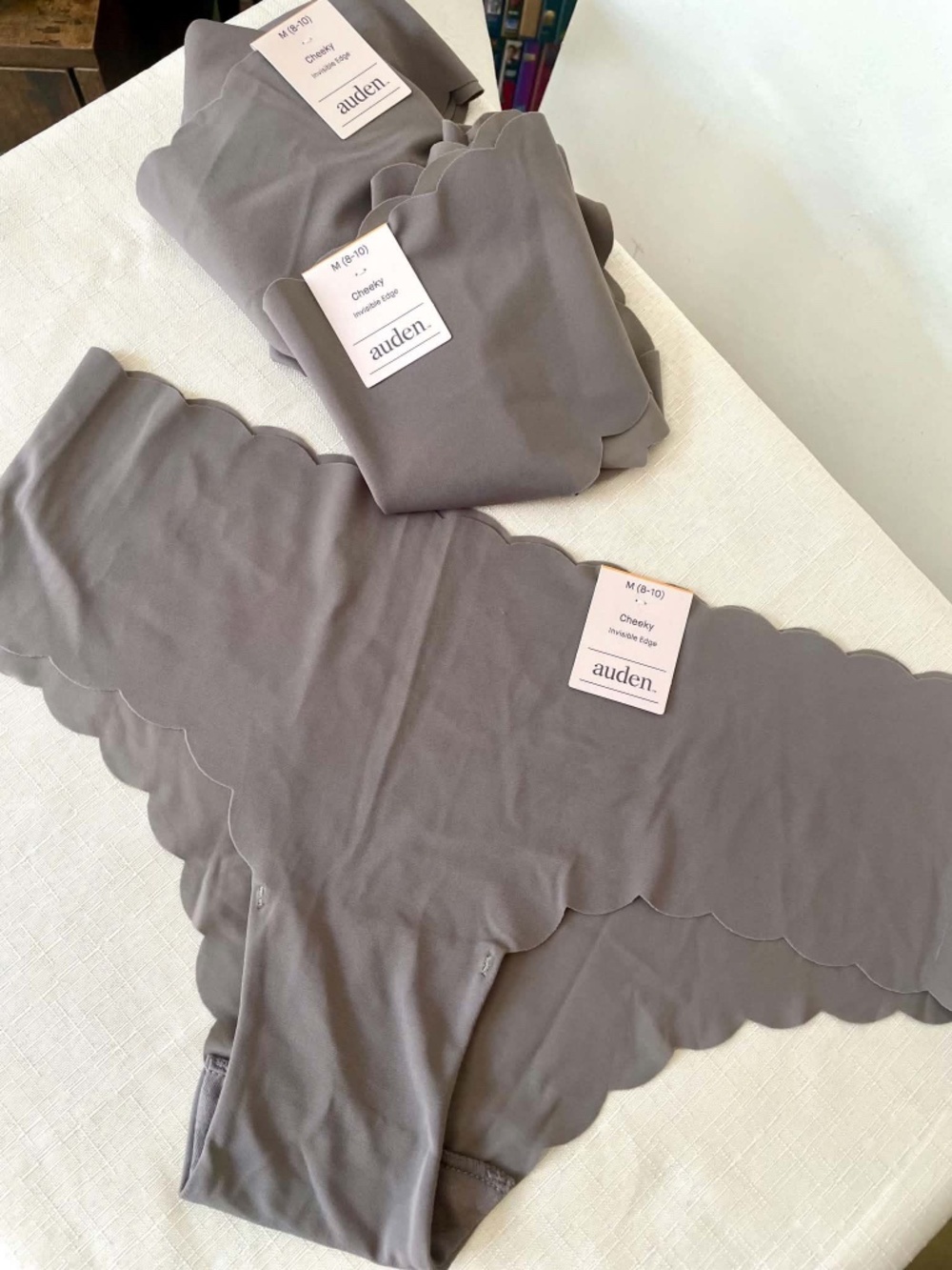 Auden Target Cheeky Scalloped Seamless Panties Bundle 5 Gray
